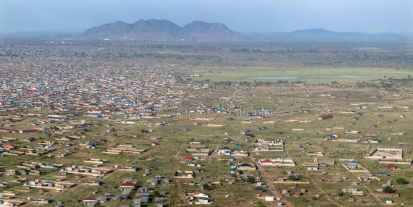 南苏丹朱巴空中全景图照片