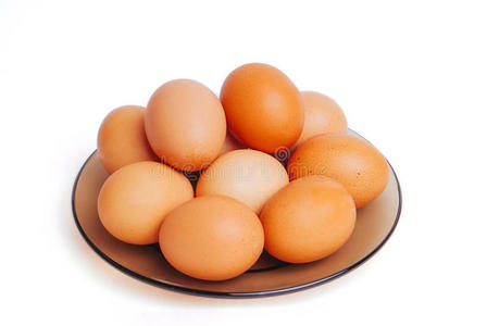 盘子里有很多鸡蛋