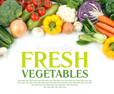 蔬菜特写，有文字空间。