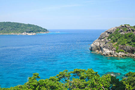 海滩 梦想 天空 岩石 假期 海湾 天堂 海景 泻湖 海的