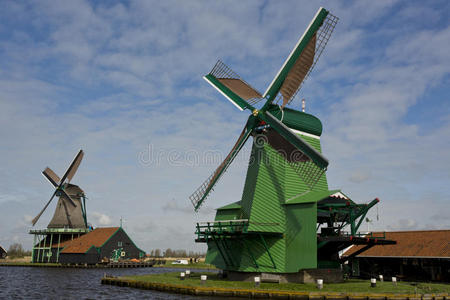 荷兰zaanse schans的风车