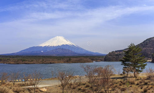 富士山在shoji湖