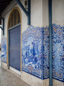 葡萄牙语 圣地亚哥 活的 古老的 瓷砖 葡萄牙 市场 欧洲