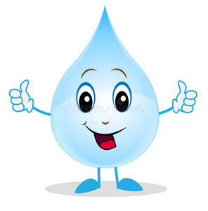 快乐的一滴水显示出完美的迹象照片