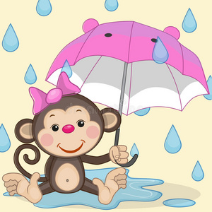 猴子和伞