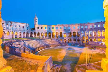 克罗地亚普拉的罗马圆形剧场。