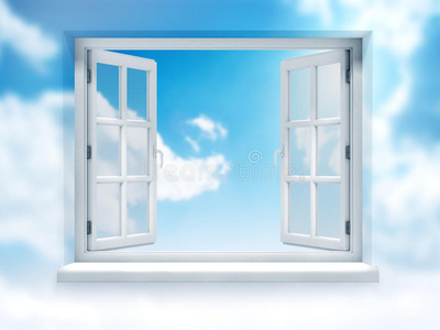 打开的窗户图片