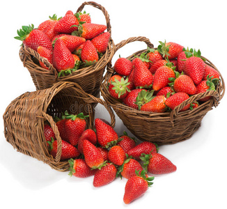 新鲜草莓篮