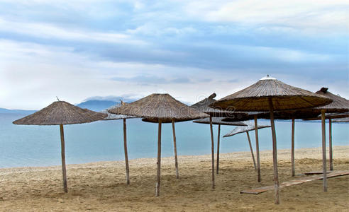 稻草 地中海 闲暇 莱夫卡达 求助 放松 希腊 夏天 天堂