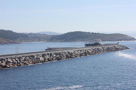 西班牙费罗尔的建筑港口。