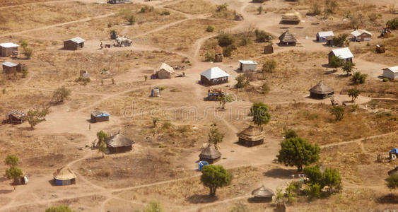 非洲村庄鸟瞰图
