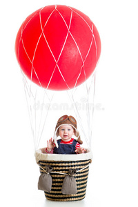 热气球上的婴儿