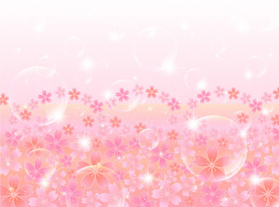春天粉色樱花背景