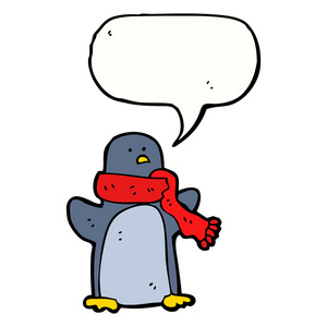 在说戴着围巾的企鹅图片