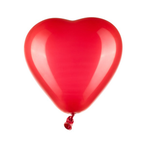 红色心形气球与剪切路径