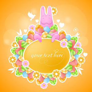 粉红色兔子复活节主题图片