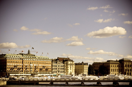 斯德哥尔摩老城，瑞典的一个视图