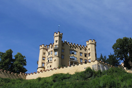 hoheschwangau 城堡在德国巴伐利亚阿尔卑斯山