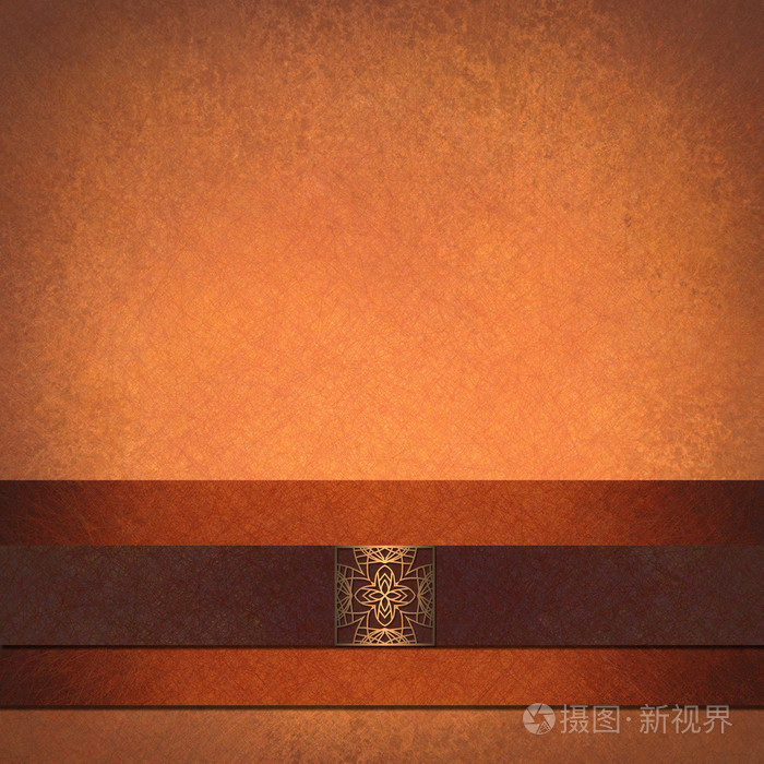 正式的橙色背景布局