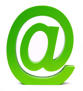 绿色电子邮件标志