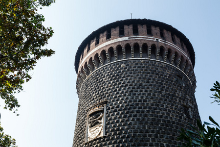 la paroi extrieure du castello sforzesco Chteau des sforza 