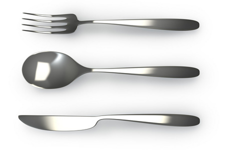 叉 刀和勺