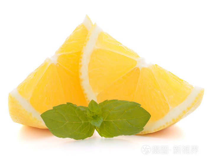 柠檬或果茶柑桔属水果切片
