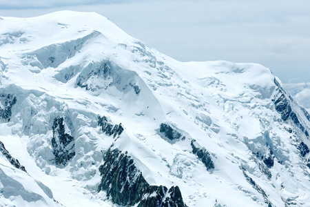 mont blanc 山 从钻头 du midi 装载的视图