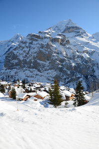 muerren，著名的瑞士滑雪度假村