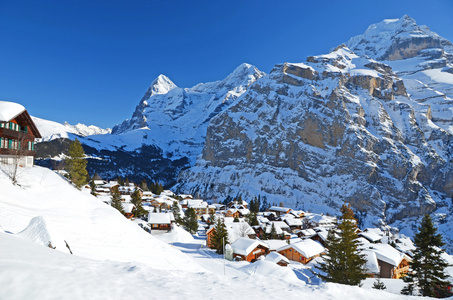 muerren，著名的瑞士滑雪度假村