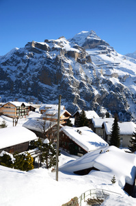 muerren，著名的瑞士滑雪度假村