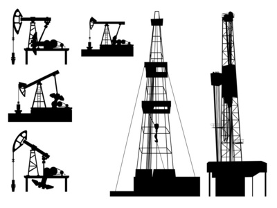silhouettes 的石油行业的单位