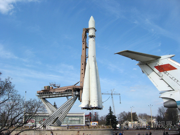 在显示在莫斯科著名的东方号火箭