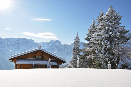 高山风光 braunwald 瑞士