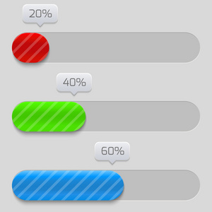 矢量进度条矢量插图