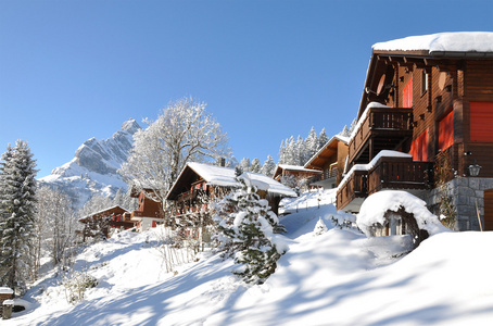 braunwald，著名的瑞士滑雪度假村