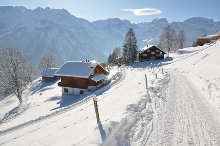 braunwald，著名的瑞士滑雪度假村