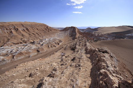 valle del luna谷的月亮，在阿塔卡马的智利