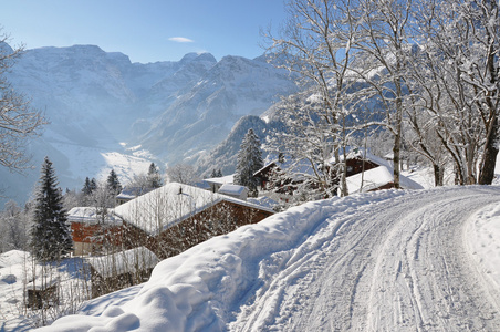 braunwald，著名的瑞士滑雪度假村