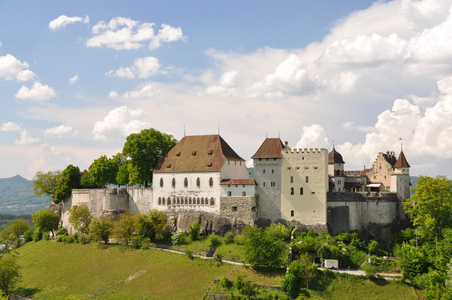 在 lenzburg，瑞士的中世纪城堡