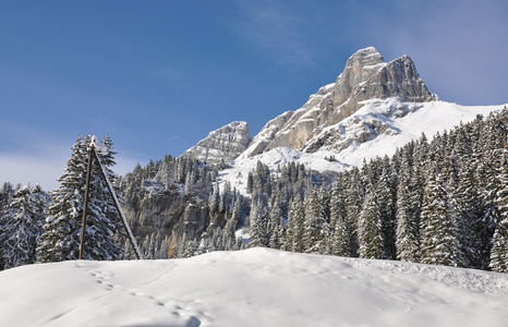 braunwald，著名的瑞士滑雪度假村