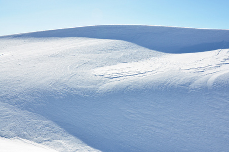 在瑞士的阿尔卑斯山 snowdrifts