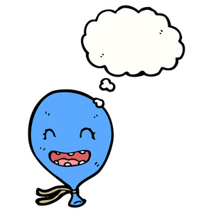 浮动快乐蓝色气球