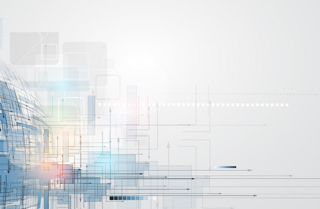 抽象空间电路网络高科技业务横幅