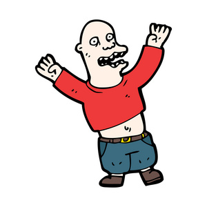 光的恐慌光头男人照片