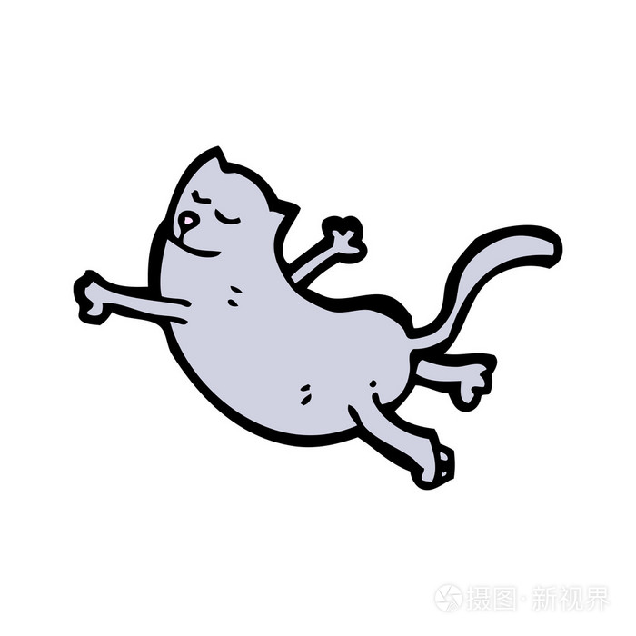 猫跳插画-正版商用图片1bobzv-摄图新视界