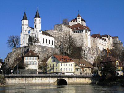 在 aarburg，瑞士的中世纪城堡