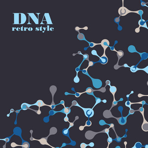 复古的 dna 分子的结构