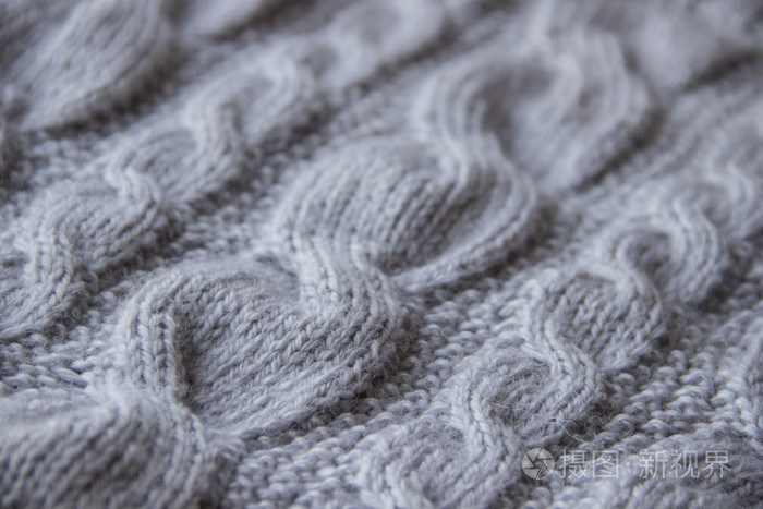 毛针织物的特写