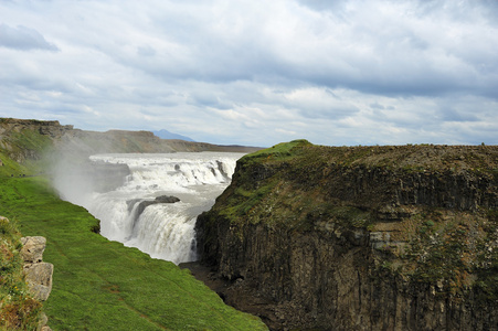 瀑布 gullfoss 冰岛